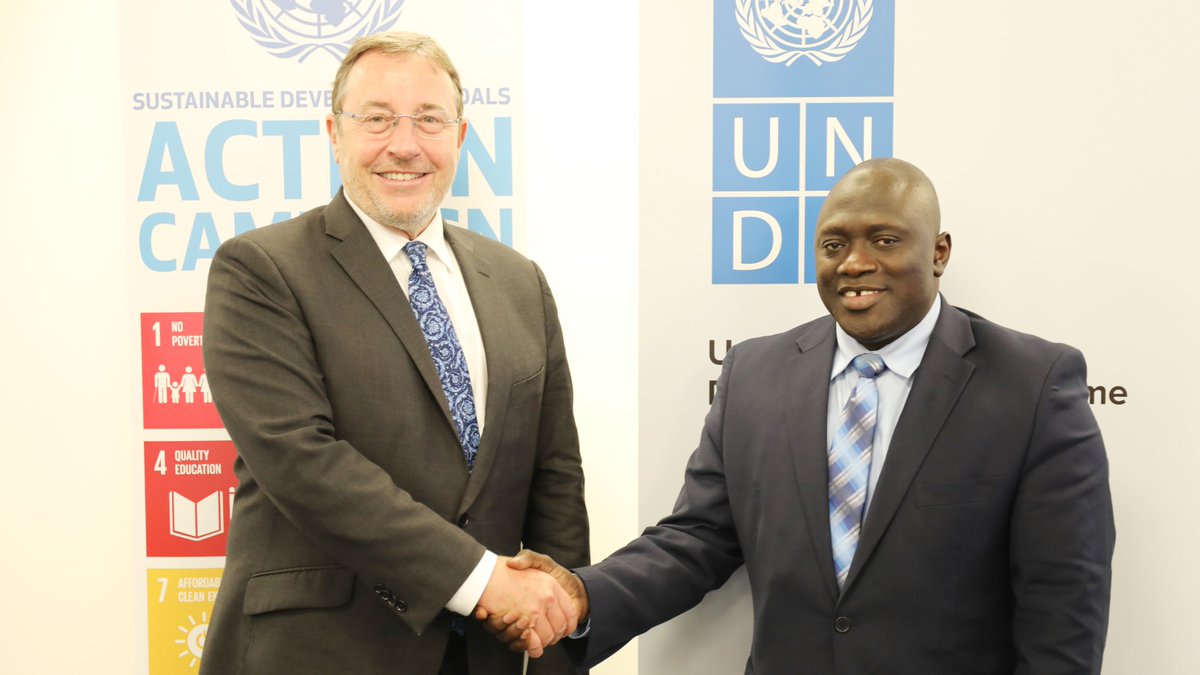 A pleasure to meet with Amb. Lamin Dibba, PR of Gambia 🇬🇲.
 
We discussed <a href="/UNDP/">UN Development</a>+#Gambia's shared priorities to advance the #SDGs &amp; <a href="/UNDP/">UN Development</a>'s commitment to Gambia's development priorities.