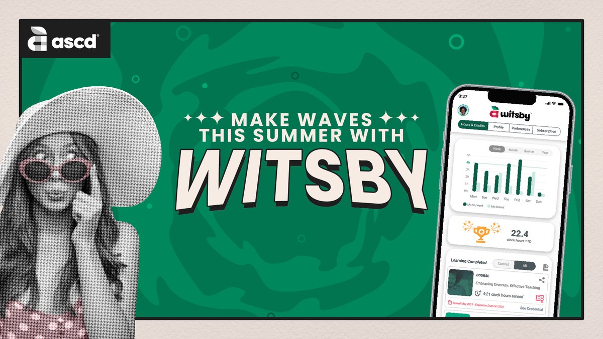 Summer days are made sunnier with #ProfessionalDevelopment. ☀️💪

From practical strategies to inspirational ideas, #Witsby is your secret weapon for PD success: bit.ly/3mttlXt

#EduTwitter #TeacherResources