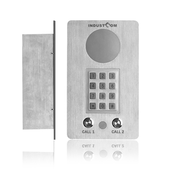 New developed telephone product (4)

VoIP Clean Room Intercom YT-IPJMT12 Indusctom

Stainless steel material
Hands-free auto answer
microporous structure Speaker&amp;MIC
Flat Keypad with PVC covered
Protection IP54-65
Embedded installation
Connectivity options: Analog, VoIP, GSM