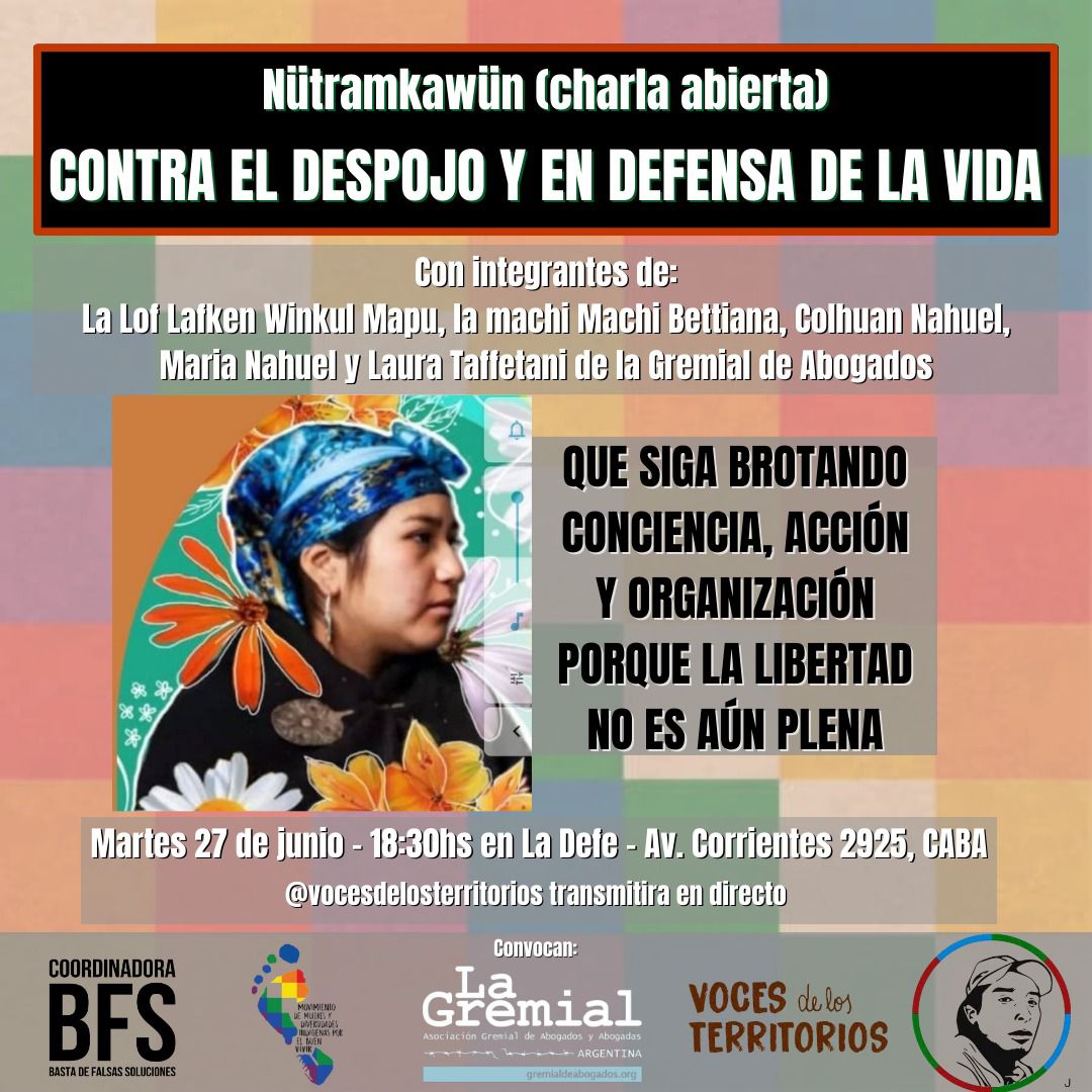 CONTRA EL DESPOJO Y DEFENSA DE LA VIDA

Escuchar el verdadero relato y entender la profunda importancia de la lucha del pueblo Mapuche desde la resistencia ante el despojo de un Estado terricida que avanza...