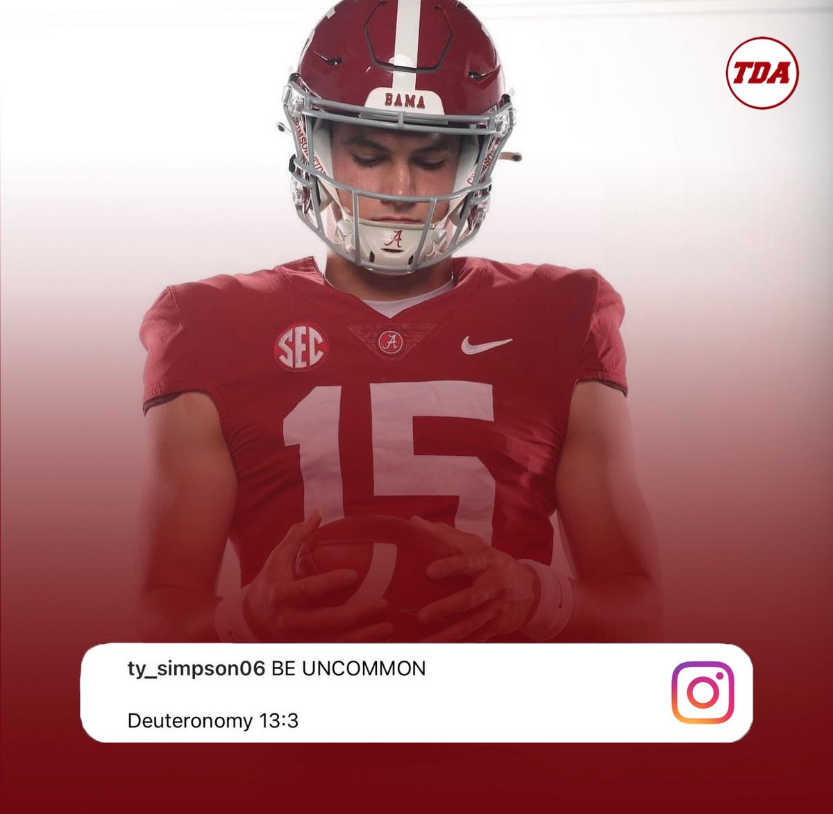 Ty Simpson letting it known it's OK to be different 💯