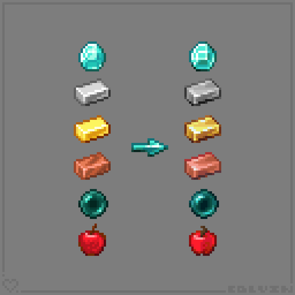 some minecraft items i revamped a few months ago