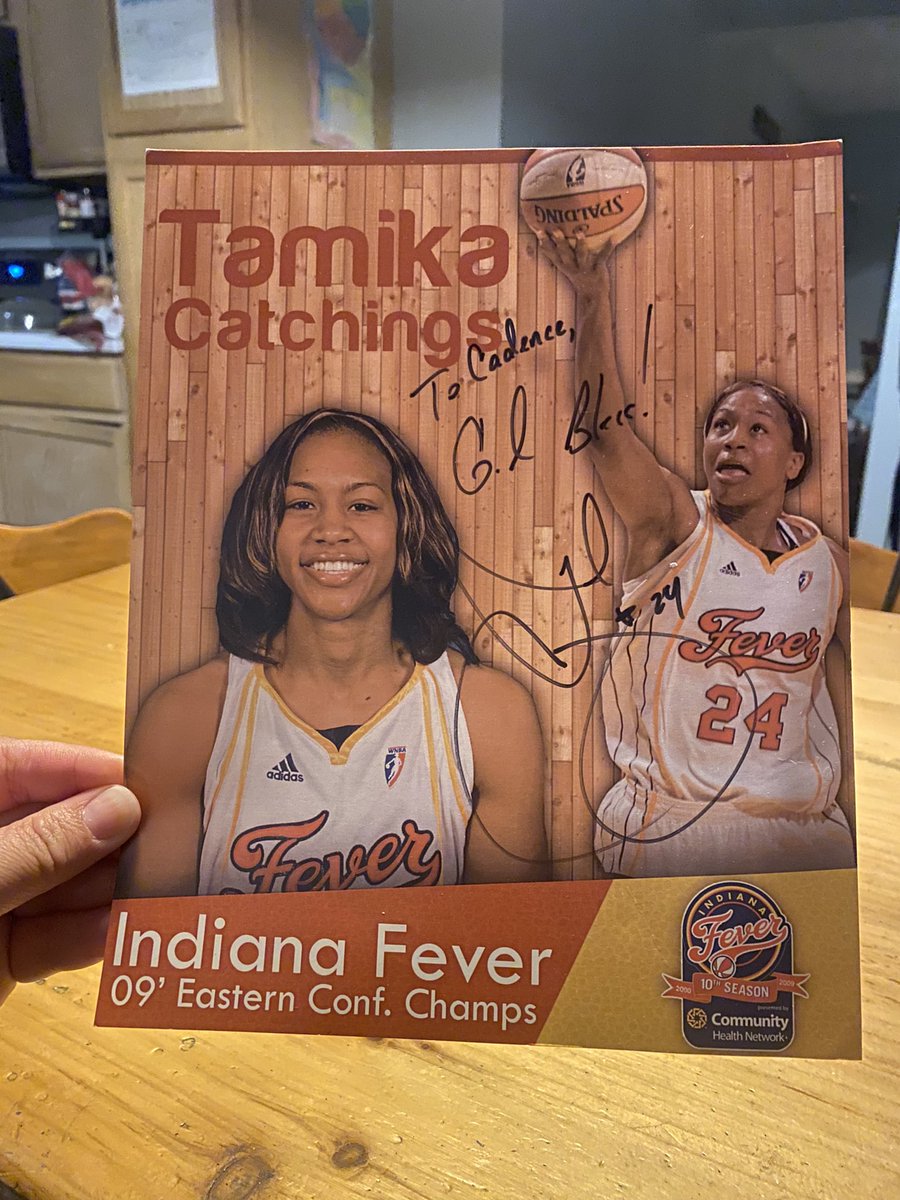 LindsBaileyMath's tweet photo. @ThaLateShow and I were cleaning out the basement. We found this awesome signed picture of one of our favorite people!!! @Catchin24 Thank you for all the wonderful youth programs you give our children! #basketball @IndianaFever https://t.co/LDNrOgAycG