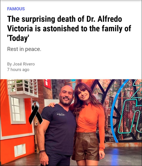 DiedSuddenly_'s tweet photo. Dr Alfredo Victoria  was 42 and Died Suddenly.

Self described COVID Fighter and Vaccine Expert

He was on the 'Today' program where he regularly Vaccinated presenters and gave health advice. https://t.co/uljU50dVsi