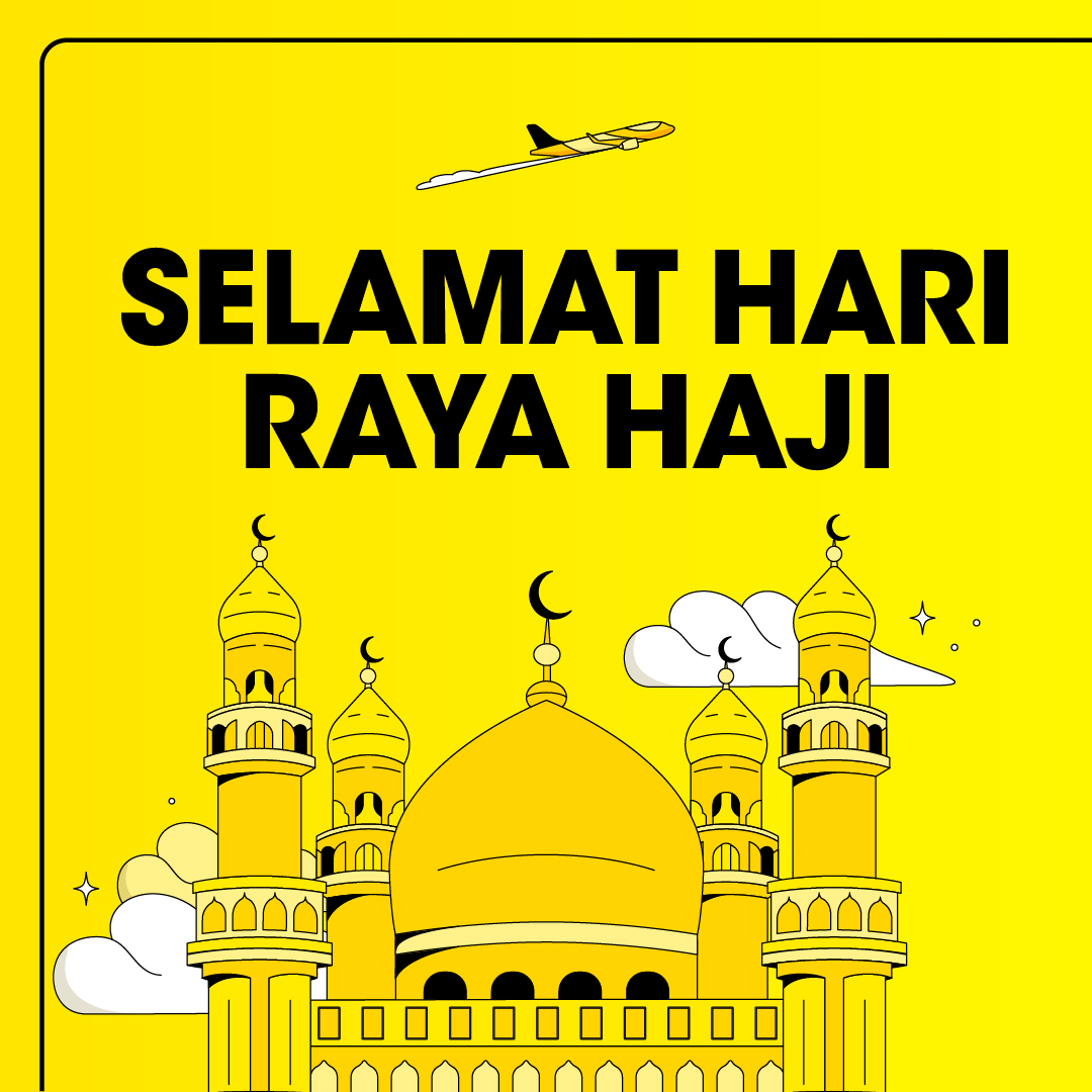 Selamat Hari Raya Haji to our Muslim friends from all of us at Scoot! 💛✨ Here’s wishing you love, peace and happiness as you celebrate with family and friends.