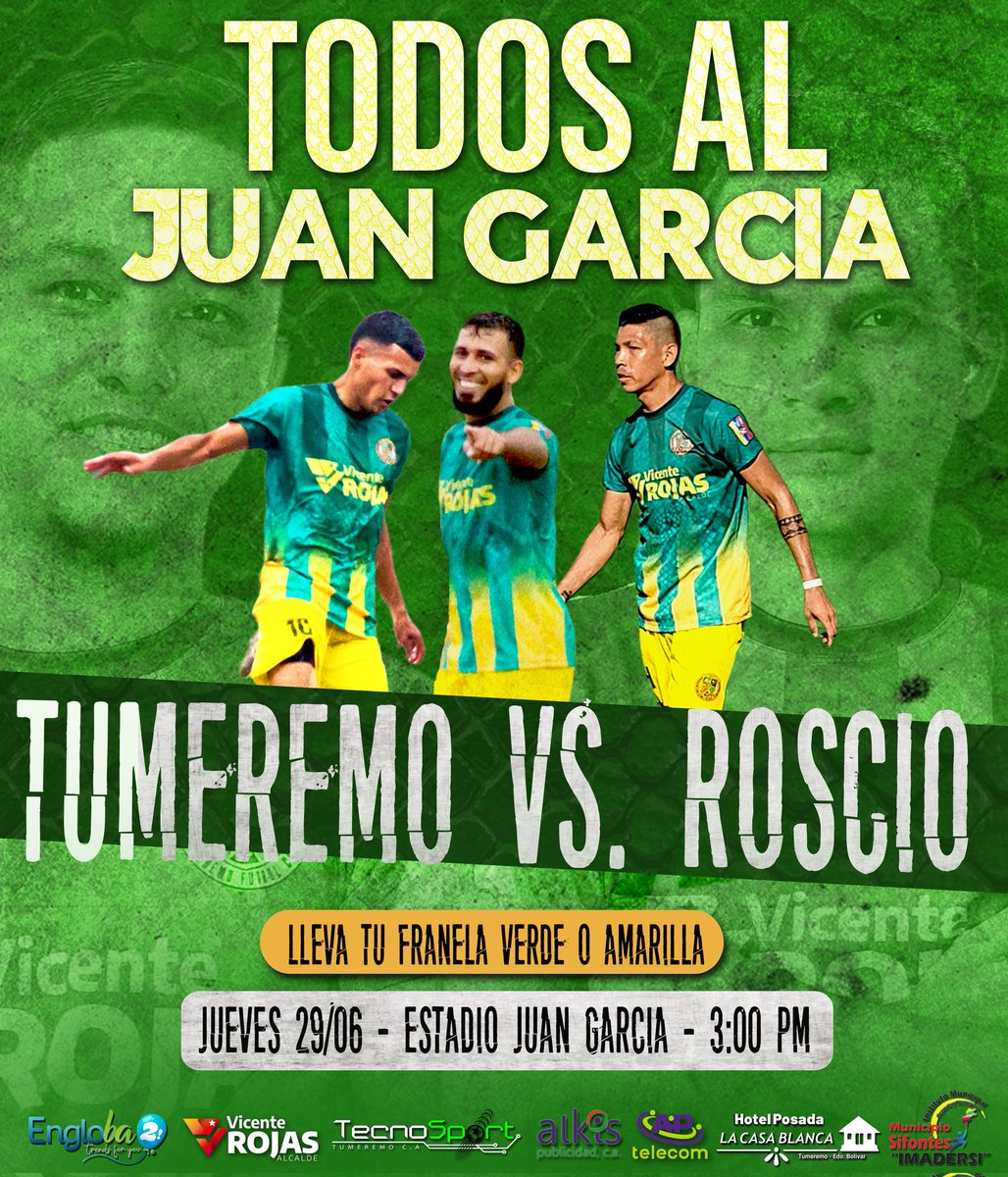 TumeremoFC's tweet photo. ¡A llenar la casa nuevamente!🤩👏🔥
•
Este jueves haremos historia una vez mas, acompañanos y forma parte de este sueño🔰⚽️😍💪
•
Recibimos a @roscioactiva_fc💪
•
#VamosTumeremo🔰 https://t.co/UzKZ8RVdSP