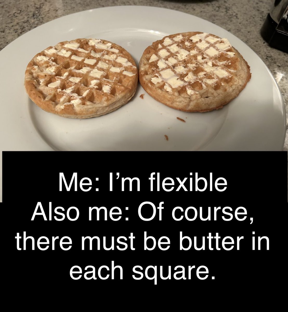 ray_ostwald's tweet photo. Yup. Actual photo of my waffles. 🧇😋🟨🤣 https://t.co/AaTHB2LM8p