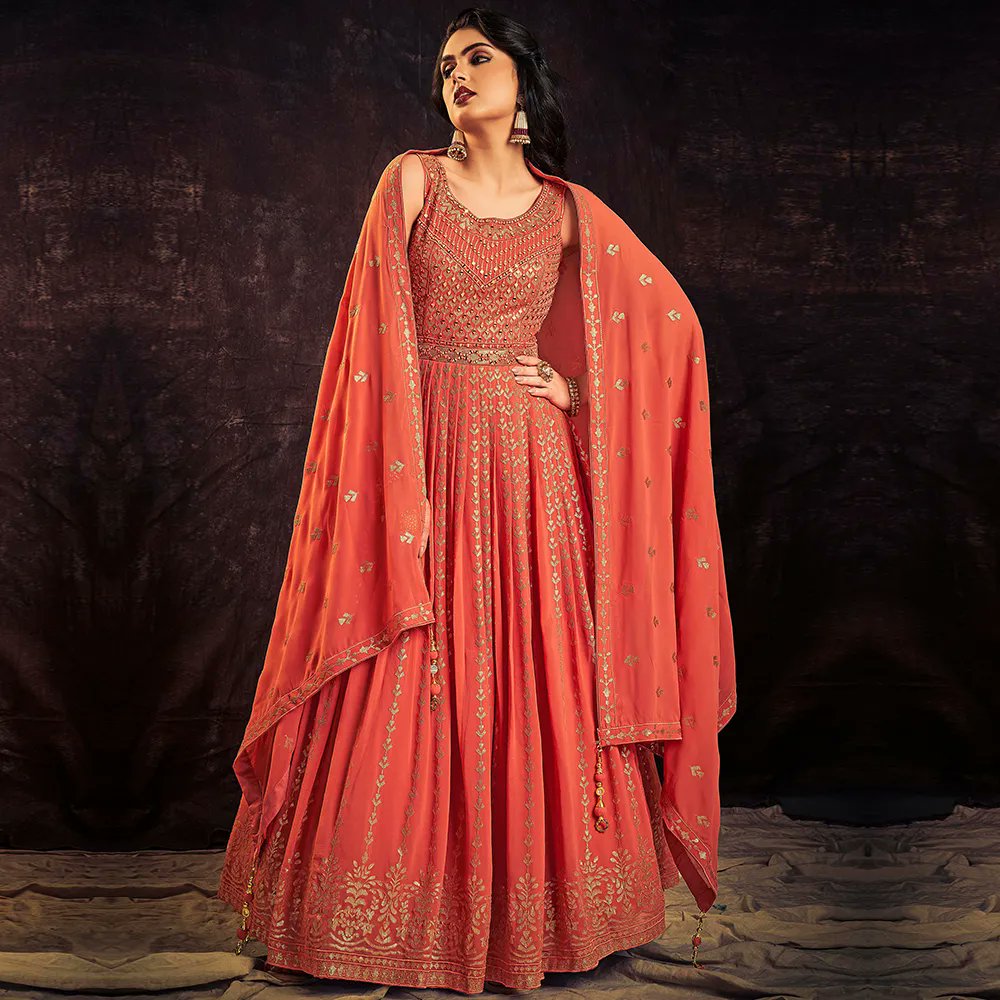 panashindia's tweet photo. Emanate a striking grace with these beautifully hued gown suits with dupattas curated in exquisite embellishments of details that elevate its resplendence manifold. 

Shop Now: https://t.co/O3wjhgU3al 
 
#gowns #PanashIndia #EthnicFashion #anarkali #Partywear https://t.co/JwtdDYYwv4