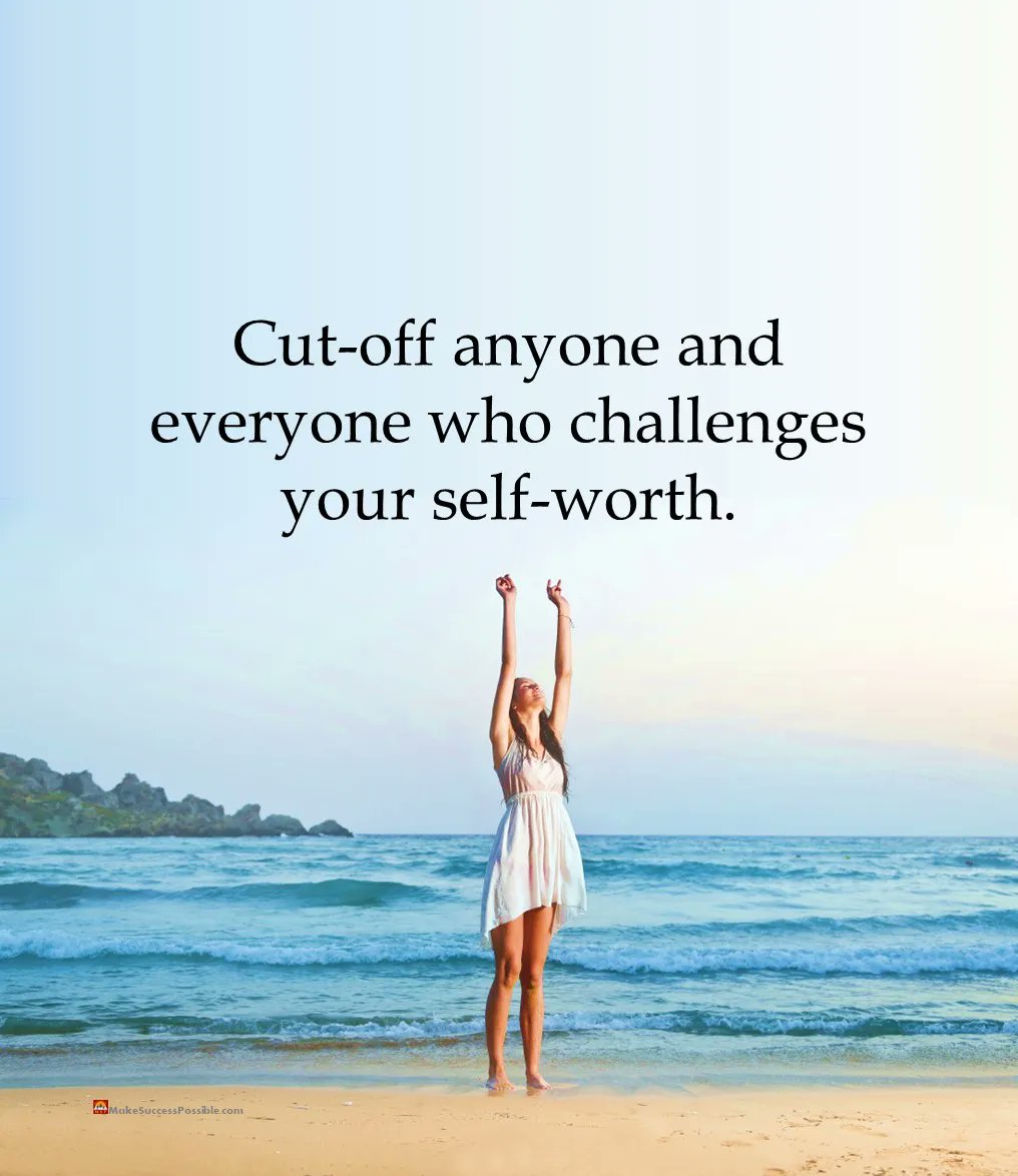 Cut-off anyone and everyone who challenges your self-worth.

#tuesdaymotivations #tuesdayvibe #TuesdayFeeling #mondaythoughts