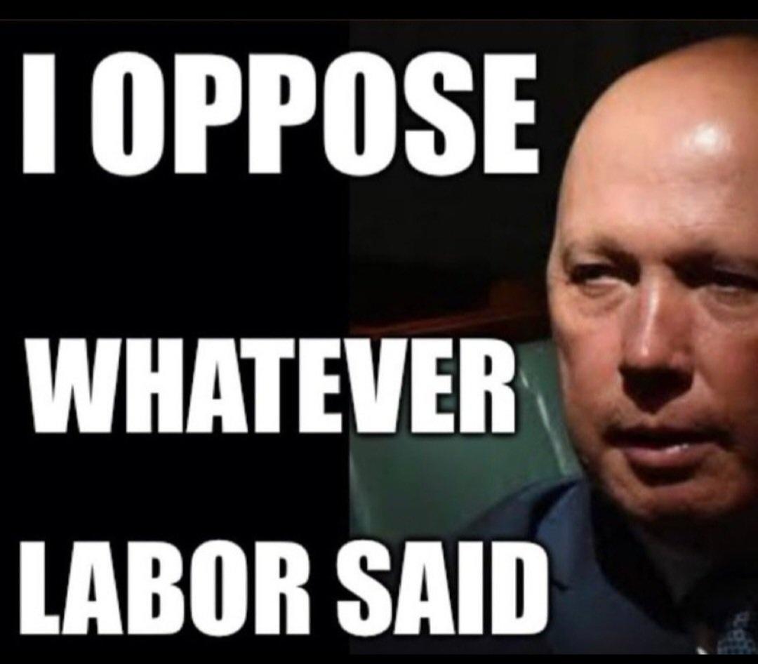 Last time the LNP were in opposition, Abbott instructed them to oppose every piece of legislation that Labor put forward. Does anyone see a pattern here? #VoiceToParliament #VoteYesAustralia 🖤 💛 ❤️