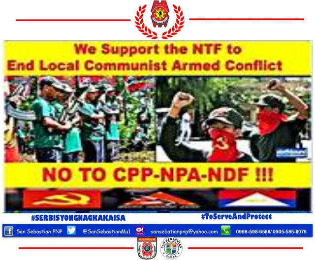 No to CPP-NPA-NDF! No to terrorism!

#SerbisyongNagkakaisa
#ToServeandProtect