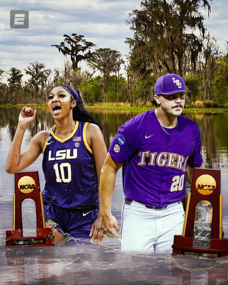SportsCenter (@sportscenter) on Twitter photo Bringing the hardware to the Bayou ๐๐
<a href="/LSUwbkb/">LSU Women's Basketball</a> | <a href="/LSUbaseball/">LSU Baseball</a> Bringing the hardware to the Bayou ๐๐
<a href="/LSUwbkb/">LSU Women's Basketball</a> | <a href="/LSUbaseball/">LSU Baseball</a>