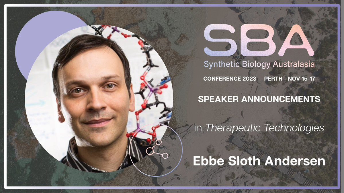 Synthetic Biology Australasia (SBA) (@synbioausasia) on Twitter photo 🔊 Excited to have Dr. Ebbe Sloth Andersen <a href="/esandersen/">Ebbe Sloth Andersen</a> as a speaker at #SynBioConf2023! His research on biomolecular nanodevices explores the folding principles of biomolecules to design novel nanoscale devices.
Join us to learn about the cutting-edge advancements in 🔊 Excited to have Dr. Ebbe Sloth Andersen <a href="/esandersen/">Ebbe Sloth Andersen</a> as a speaker at #SynBioConf2023! His research on biomolecular nanodevices explores the folding principles of biomolecules to design novel nanoscale devices.
Join us to learn about the cutting-edge advancements in