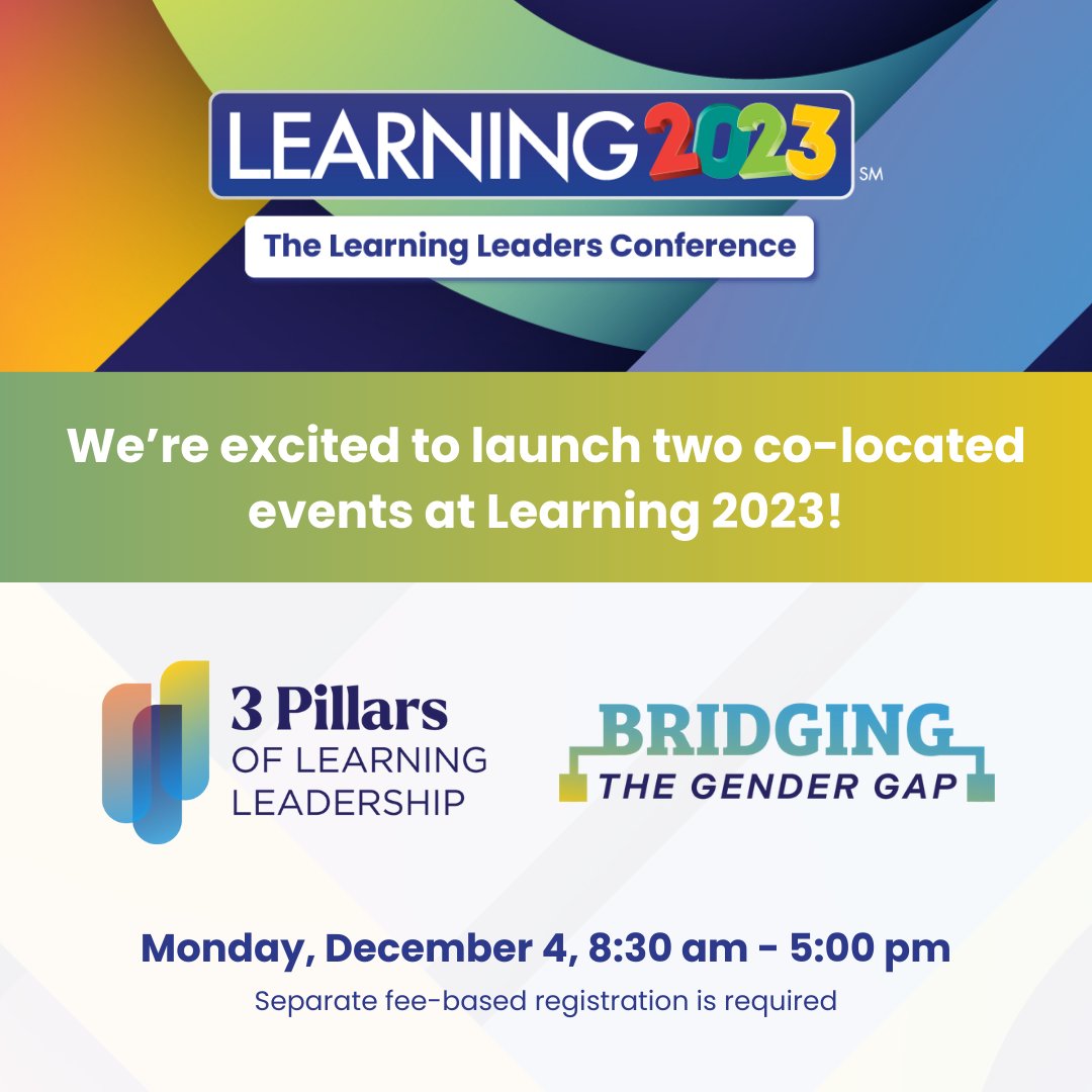 learning2024_us's tweet photo. We Are SO Excited To Announce Our Two Co-Located Events For Learning 2023!
Have you registered? Click the link! https://t.co/Ka9NzWbMkp
#learning23 #colocatedevents #elearning https://t.co/ggdVGkZZ4x