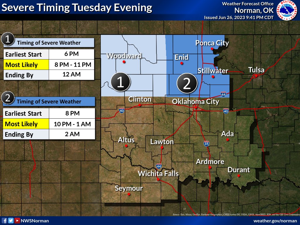 NWS Norman on Twitter "Monday Evening Update A line of strong to