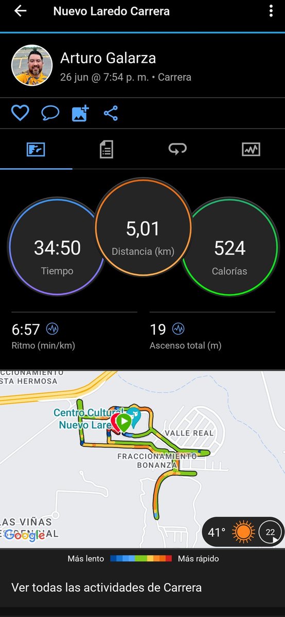 R2D2_G's tweet photo. Lo de Hoy 5K #garmin #garminconect #BeatYesterday https://t.co/G6A6RBoLhy