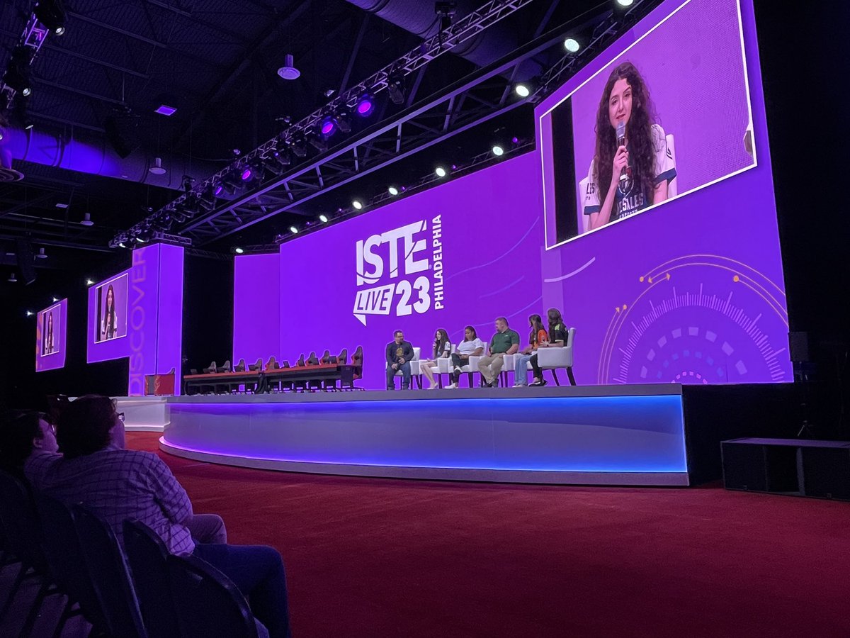 prof_Ruggles's tweet photo. I am so proud of my student Gabby, she spoke at a #ISTELive23 panel about esports. So many people came up to her afterwards to say how they were inspired and that they appreciated her articulate perspective. #desalesesports knows how to handle the main stage 💅🏻 great job Gabby! https://t.co/1rz7gQJQ0T