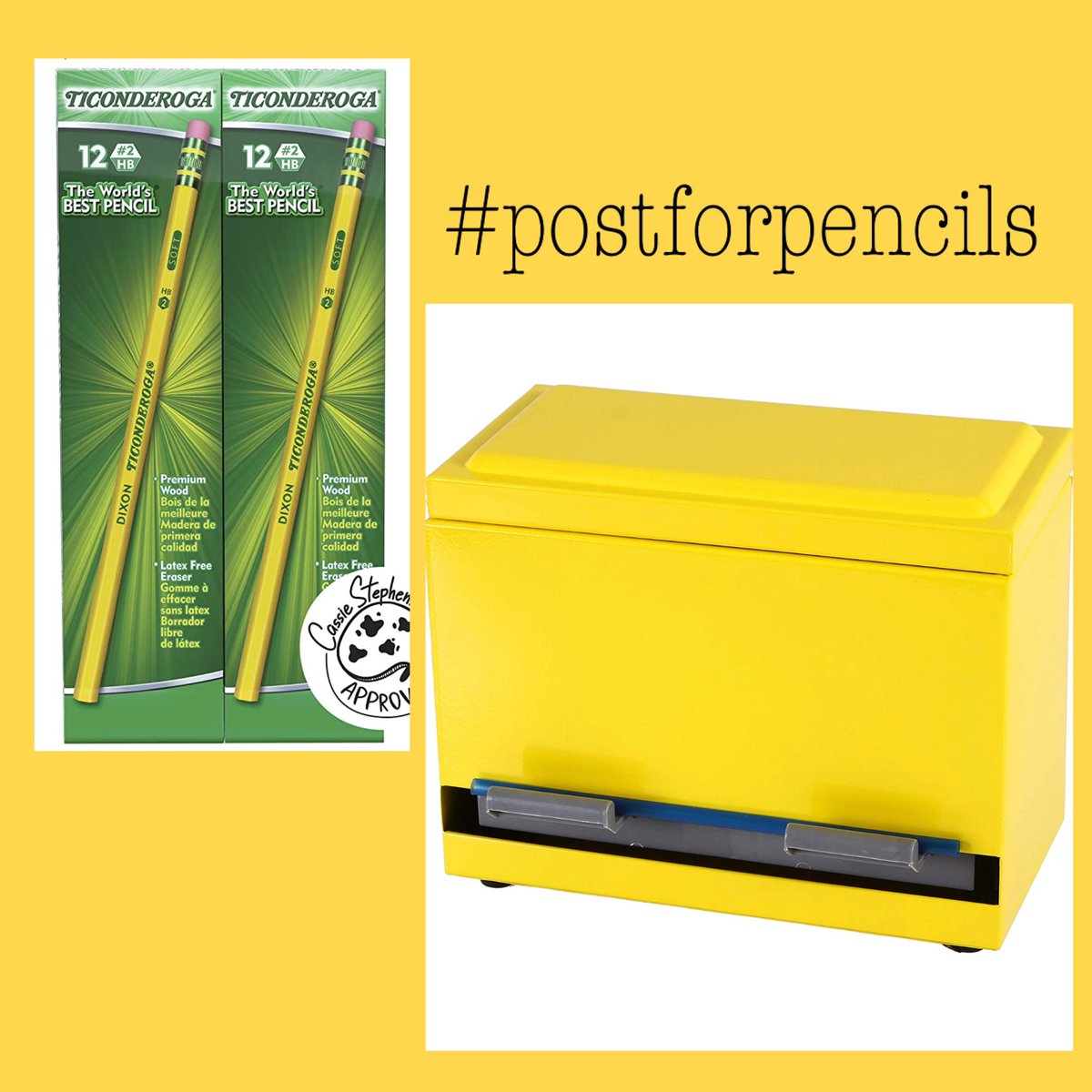 #postforpencils This 3rd grade teacher would love to clear these pencils & adorable pencil dispenser! 💛✏️ Thank you for your help or RT!   #clearthelist #clearthelists #clearthelist2023 amazon.com/hz/wishlist/ls…
