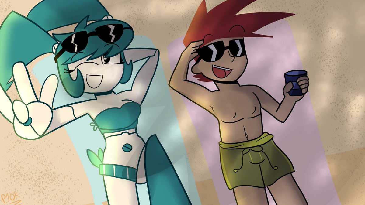 Two best buds hanging out in summer
#mylifeasateenagerobot #mlaatr