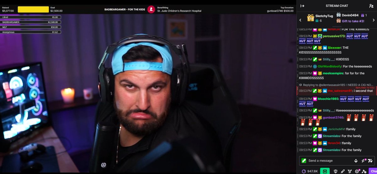 OVER $5,000 RAISED FOR <a href="/StJudePLAYLIVE/">St. Jude PLAY LIVE</a> 

FOR THE KIDDDDDDSSSSSS!!!!!!