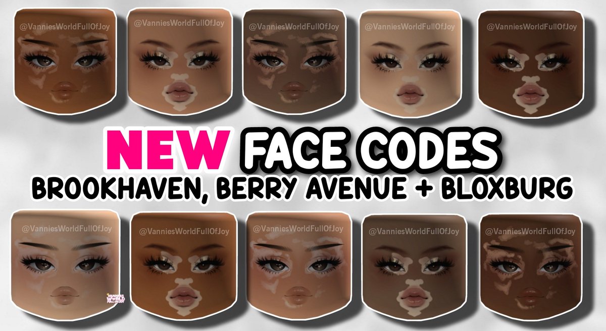VanniesWorldYT's tweet image. *NEW* FACE ID CODES FOR BROOKHAVEN 🏡RP, BERRY AVENUE, BLOXBURG 🤩✨
⬇️⬇️⬇️
youtu.be/cRKCZrrQmzg
#roblox #robloxcodes #robloxfacecodes #robloxbrookhavenrp #brookhavenrpcodes #berryavenue #berryavenuecodes #bloxburg #bloxburgcodes #freerobux