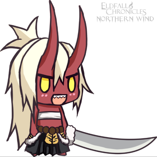 IOYokohama's tweet photo. あとノーザンウィンドのマスコットキャラの名前募集とかなんとか．かわいいアカオニちゃんですね．

#NorthernWind
#EldfallChronicles https://t.co/3iU9qQo1Aa