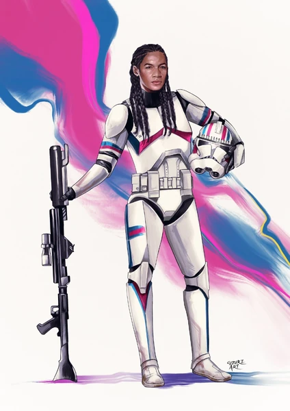 Author E. K. Johnston's design of Sister, with the commission completed by <a href="/uzuriartonline/">Uzuri Art</a>. #starwars