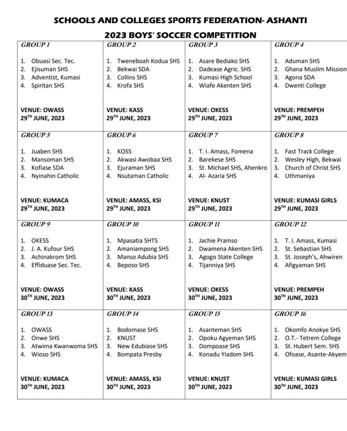 MrTawfiqgonja_'s tweet photo. The Inter-Schools Soccer Games [MILO] fixtures

#InterSchoolGames #MiloGames #RoyalSports #MrGonjaWrites,✍🏼 https://t.co/lryEk1MQie