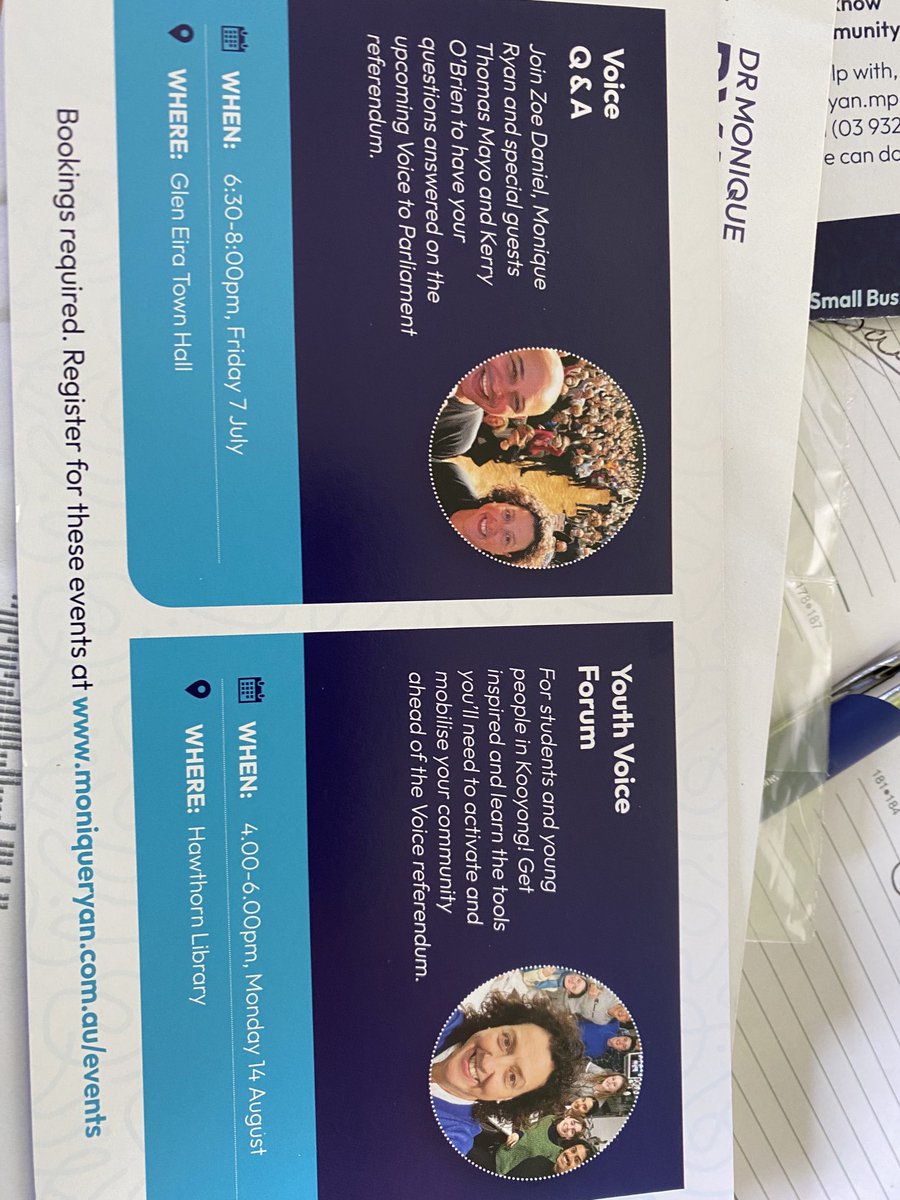 Kudos to ⁦<a href="/Mon4Kooyong/">Dr Monique Ryan MP</a>⁩ working hard to educate her community about the Voice