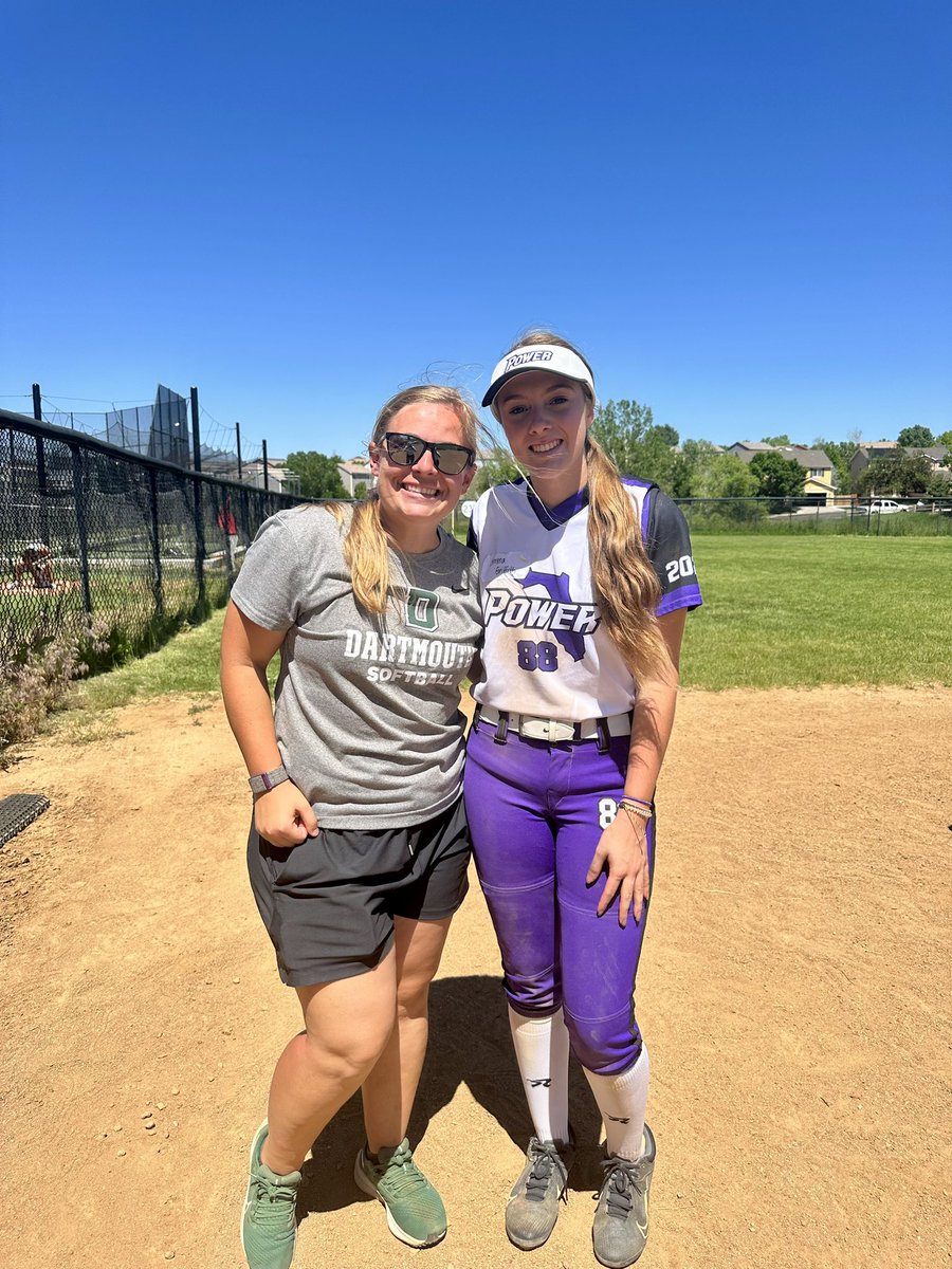 EmmaGriffith26's tweet photo. I had an amazing time at the @DartmouthSball camp today and I am looking forward to incorporating what I learned into my game moving forward. I loved the coaching staff and the culture of the team. Thank you to @JenWilliamsDSB, @sydbenz, and @ashleyweingartz. Go Big Green!🌲 https://t.co/zwmfpI8Srg