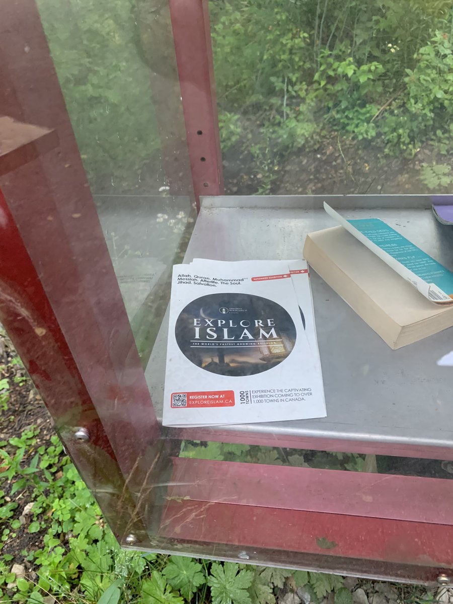 Found this free little library shelf while out for a walk in a random town in Ontario and look what I found

Islam Ahmadiyyat is everywhere, Alhamdulillah