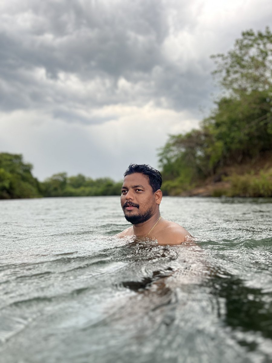 Lost in thought, lost in the moment, lost in the river. #SwimLife #CloudyDays #Peaceful 🌫️🏊‍♂️