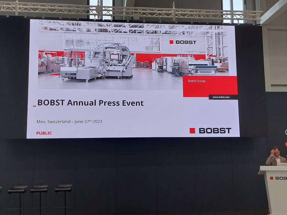 FlexoTechMag's tweet photo. Today we are at @BOBSTglobal in Switzerland to hear business updates and perspectives on the packaging sector #flexo #packaging https://t.co/oV0QARKrK2