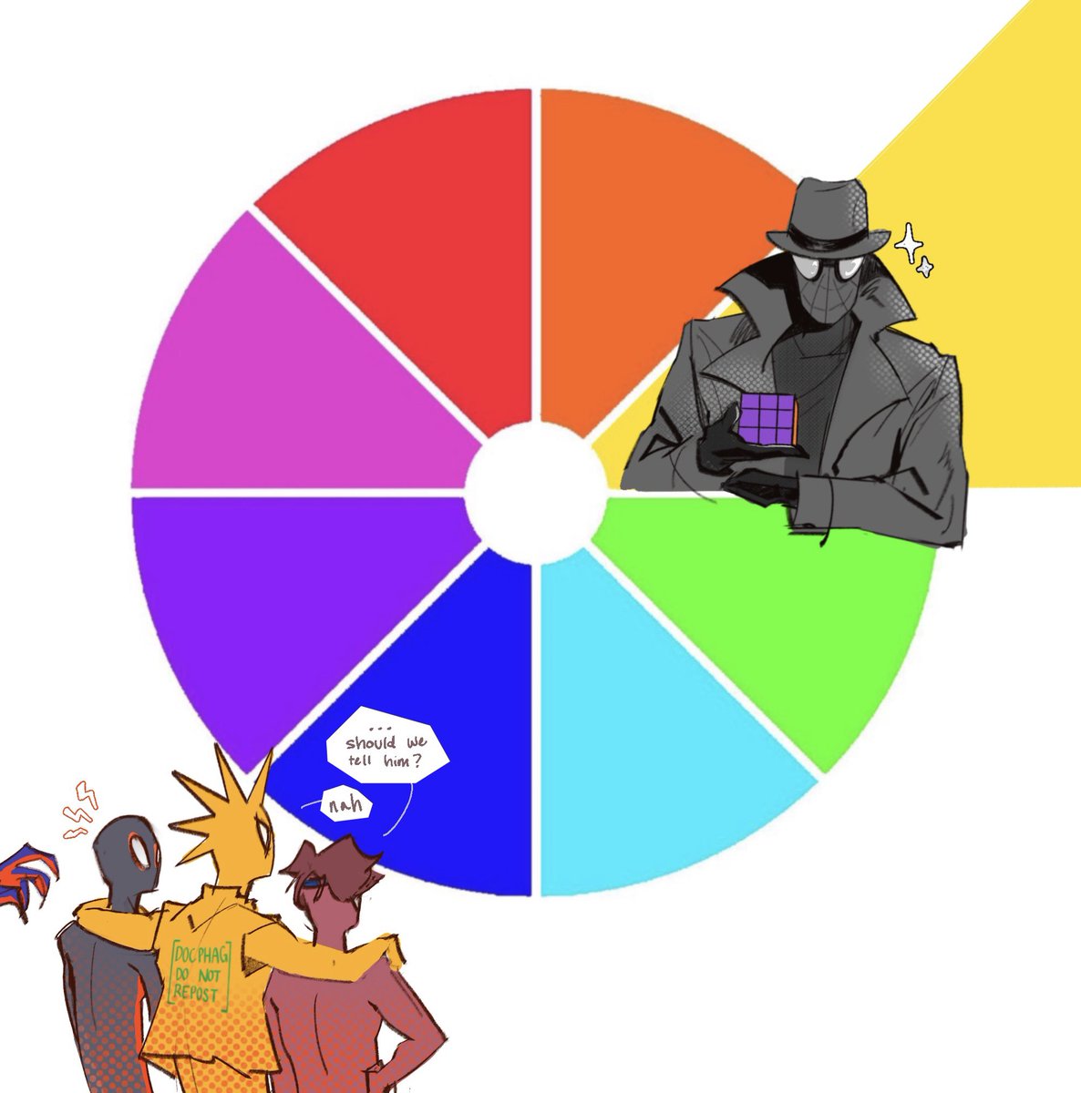 my ass is not finishing this wheel #SpiderVerse #colorwheelchallenge