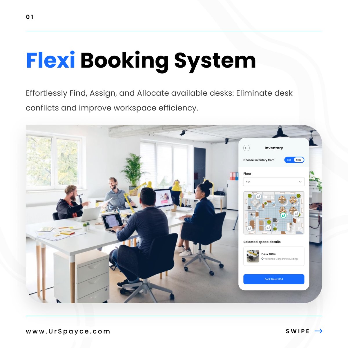 UrSpayce's tweet image. Are you seeking a hybrid work solution that can transform and optimize your workspace?

Upgrade your workspace with UrSpayce Hybrid Solutions, the ultimate solution for a more productive work environment

#HybridWork #WorkspaceElevation #UrSpayceHybridSolutions #WorkSmart