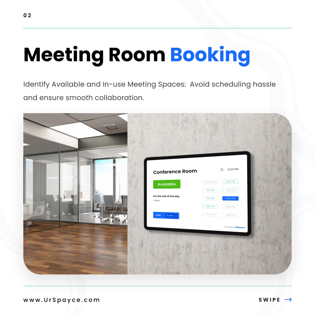UrSpayce's tweet image. Are you seeking a hybrid work solution that can transform and optimize your workspace?

Upgrade your workspace with UrSpayce Hybrid Solutions, the ultimate solution for a more productive work environment

#HybridWork #WorkspaceElevation #UrSpayceHybridSolutions #WorkSmart