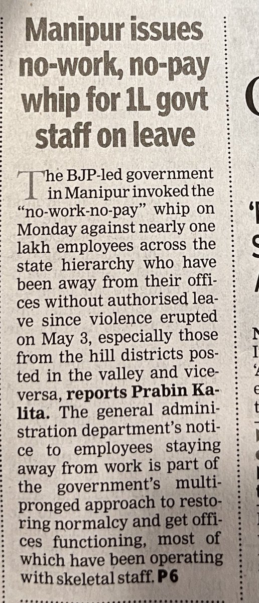 priyankac19's tweet photo. Without semblance of peace expecting staff to feel safe and return is mockery of their plight. And these are government employees from hill working in the valley and vice versa- they are the ones having faced the brunt of these clashes. 
Reminds one of 
Kashmiri Pandit government employees, who were forced to return to work in Kashmir with similar no pay threats despite their targeted killing.