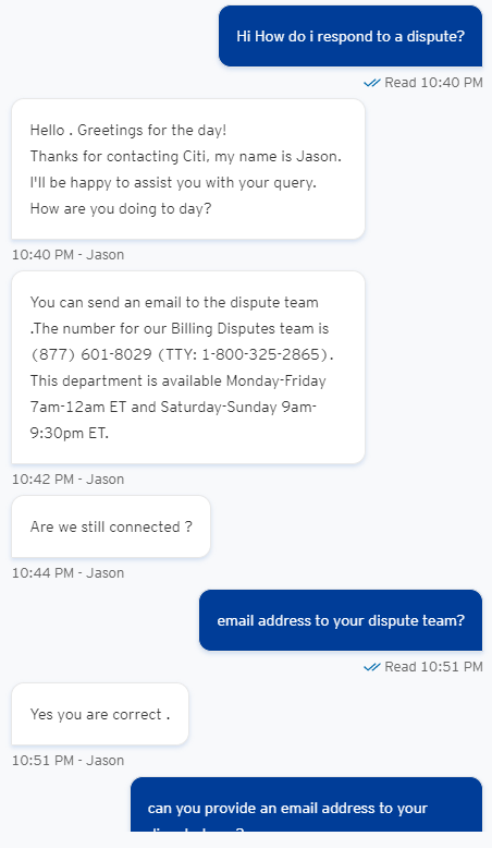 ztrader16's tweet photo. @Citi  -> Bunch of goons running your money. Citi don't have email address for dispute. Bad for consumers and for sure bad for Merchants. 
#bankscam https://t.co/zXujzfYJXf