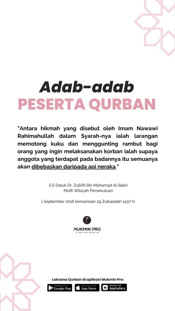 MukminProApp's tweet photo. Adab-adab peserta qurban ✨ https://t.co/M5ICtFQMLo