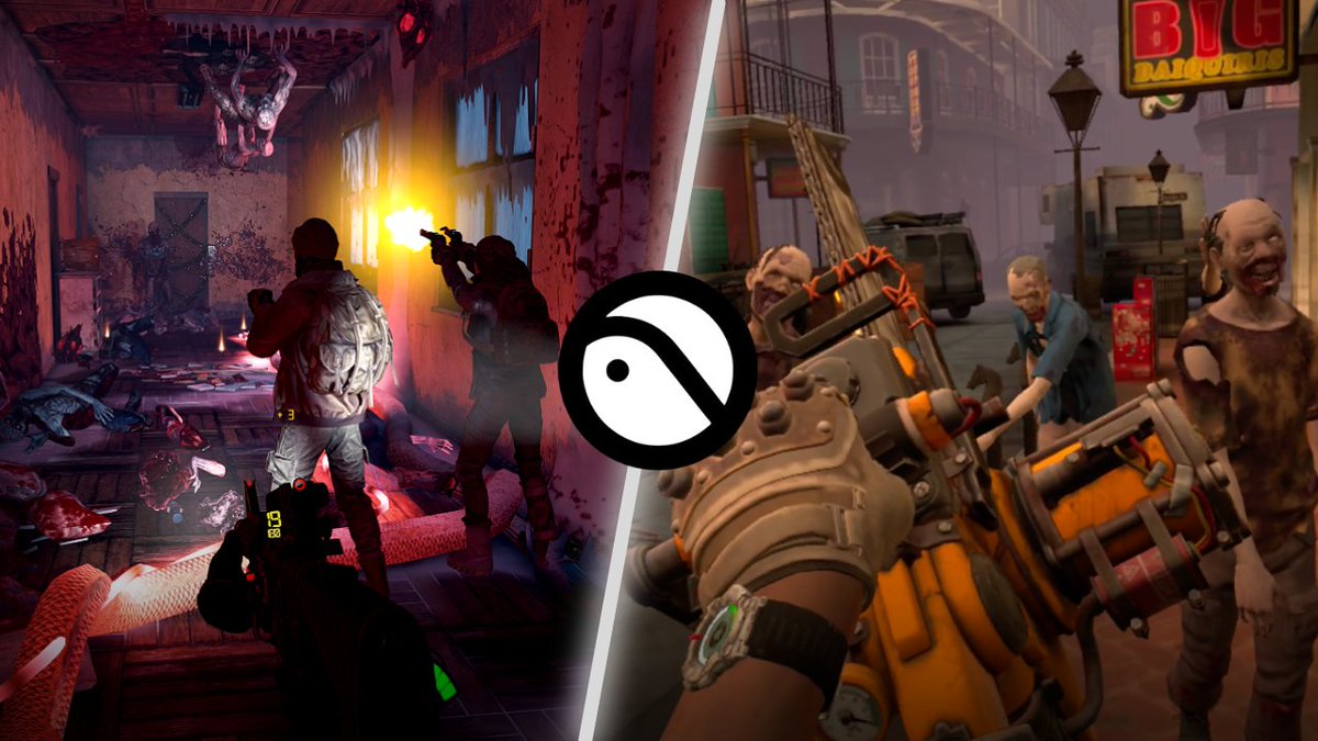 PICOXR's tweet photo. Looking for some zombie shooters? We're torn between #AftertheFallVR and #TheWalkingDead. Any suggestions or thoughts? #PICO #PICO4 https://t.co/HkSvBW9s74
