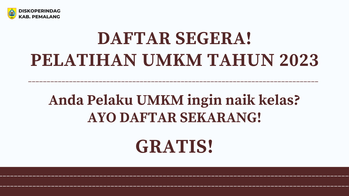 diskoppemalang's tweet photo. TERBUKTI, SEGERA HUBUNGI 0284-321542, Pelatihan UMKM Desa
SEGERA HUBUNGI 0284-321542, Pelatihan Bagi UMKM, Pelatihan Bagi UKM, Pelatihan UMKM Desa, Pelatihan UMKM Dari Pemerintah, Pelatihan UMKM Di Desa
#pelatihanpemasaran
Contoh Pelatihan Umkm https://t.co/csJ8SnXkde