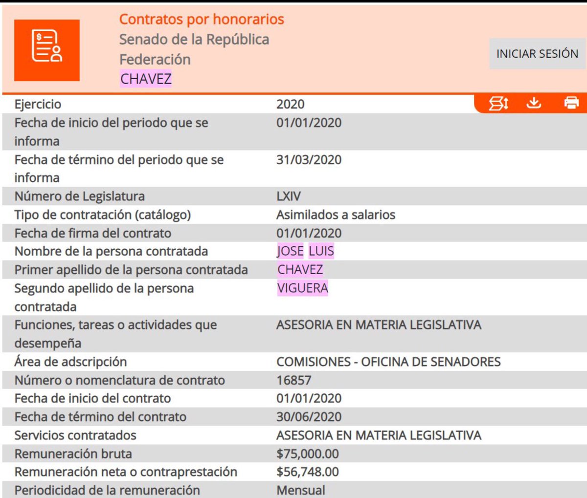 Pues no solo usaron jets de SEDENA, familiares como el padre de la diputada @AndreaChavezTre  tiene sueldazo en el congreso. #morena y aliados se victimizan por críticas pero no desmienten estas prácticas que constituyen un delito.