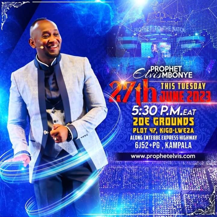 Come receive more Glory and more honor today at 5:30 pm EAT with #ProphetElvisMbonye