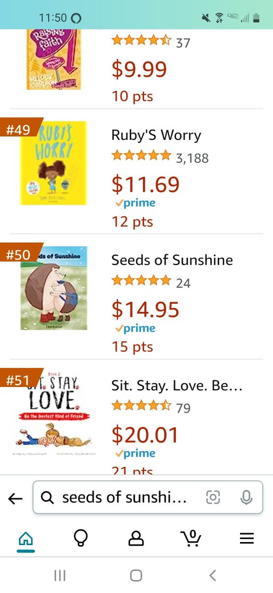 My book is #50 in my genre, just behind a book I love: Ruby's Worry. #PB #kidlit #writersoftwitter 
ellenkolman.com 
Seeds of Sunshine #hedgehog #kindness #forgiveness #family #faith #Christian #friendship