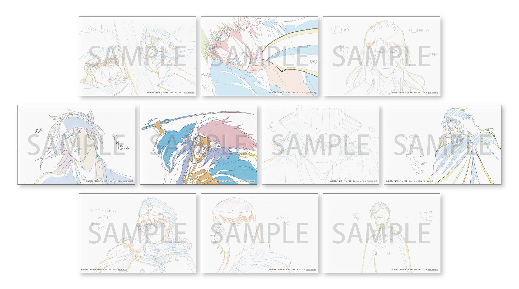 BLEACH 千年血戦篇 aniplex 特典　クリアシート　白哉　日番谷冬獅郎 BLEACH 千年血戦篇 ANIME EXHIBITION into the other side on X