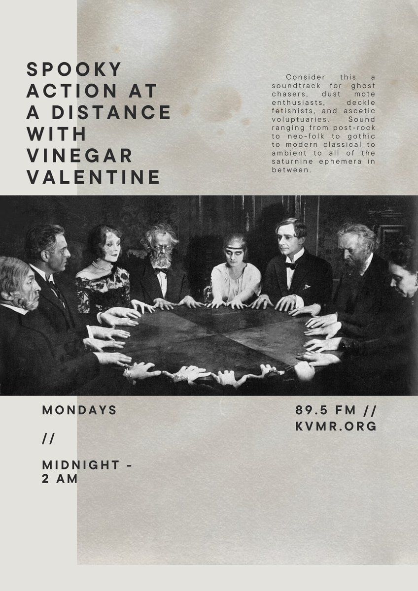 Have you caught KVMR’s new weekly music show - Spooky Action At A Distance with Vinegar Valentine? Catch up on the latest Spooky Action At A Distance shows using our new ARCHIVE FEATURE on the show’s page HERE 👇 kvmr.org/show/spooky-ac… 👀 & check back for updates on DJ classes!