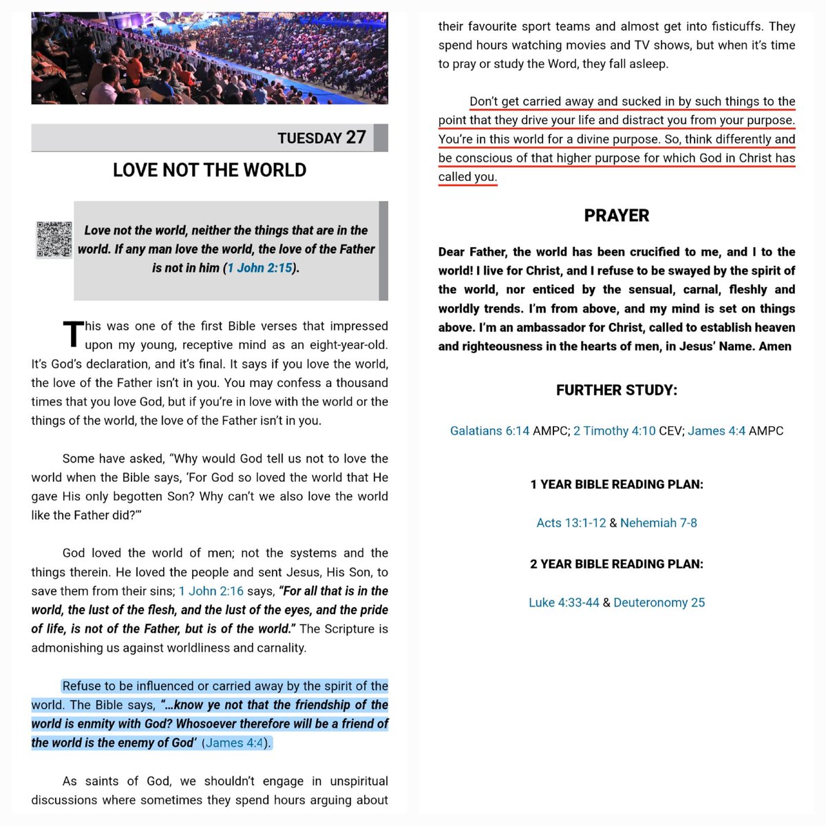 libaka_madongo's tweet photo. LOVE  NOT THE WORLD 

Refuse to be influrnced or carried away by the spirit of the world 

Download the Rhapsody of Realities App
https://t.co/HJYzyx30q4 https://t.co/uPxhrPoIL1