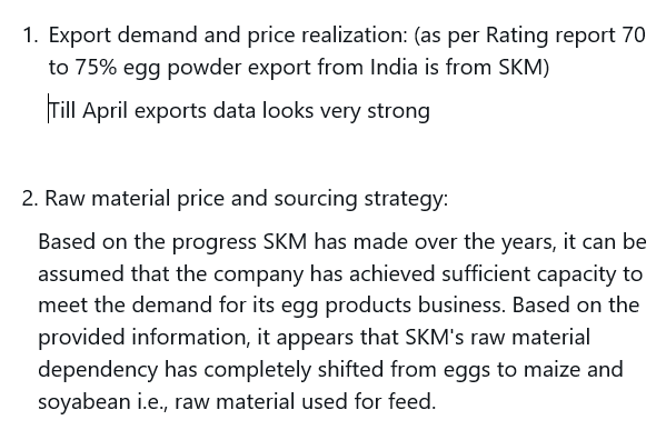 joicemjohn's tweet photo. Company : SKM Egg Products Export India Limited.

The prospects of SKM Eggs are influenced by two factors, these details are trackable https://t.co/SVsk83xKqX