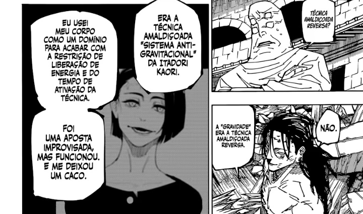 Kenjaku é um personagem de Jujutsu que nunca deve ser subestimado.

- Se mostrou muito bom no combate corpo a corpo
- Técnicas apelonas como a manipulação de maldição, gravidade e etc
- Expansão de domínio sem o limite da barreira (Algo que só o Sukuna sabia até o momento)