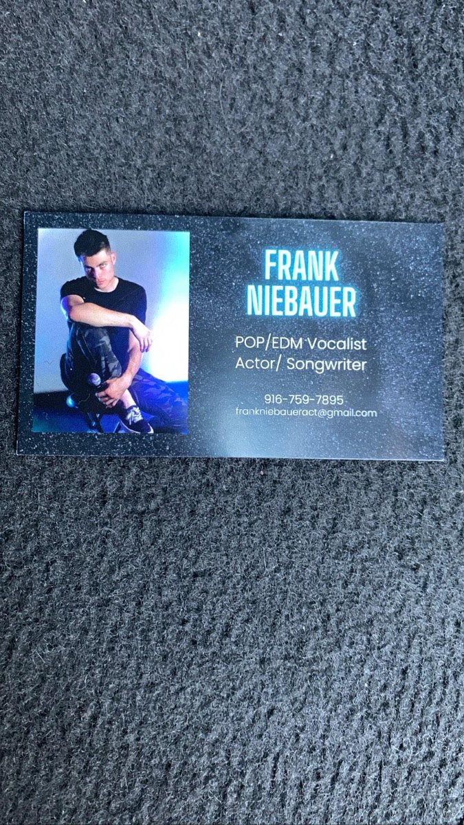 FrankNiebauer's tweet photo. Business cards arrived! Boots to the ground! #firebrightlit #frankniebauerfriday @neyo @wendywild @KardinalO @jermainedupri https://t.co/8skVeCDDeF